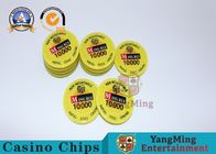 Customized Color 13.56Mhz Rfid Poker Chips Cricular Code 45 / 50 / 55mm