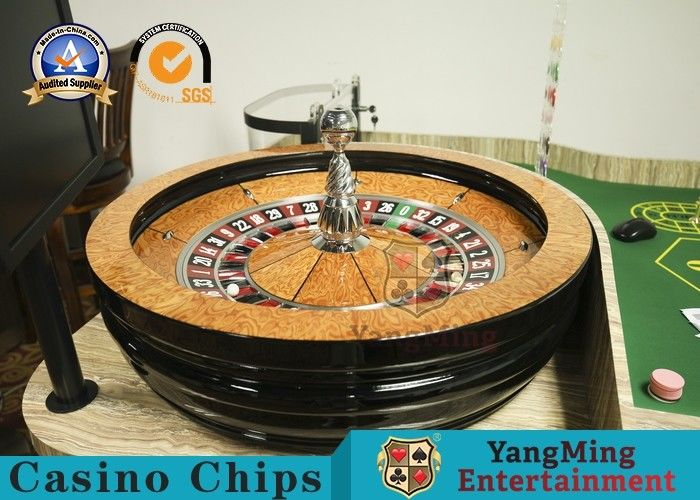 Casino grande refinado 32" del club de lujo ruso placa giratoria de madera sólida de la rueda de ruleta con las bolas de la resina