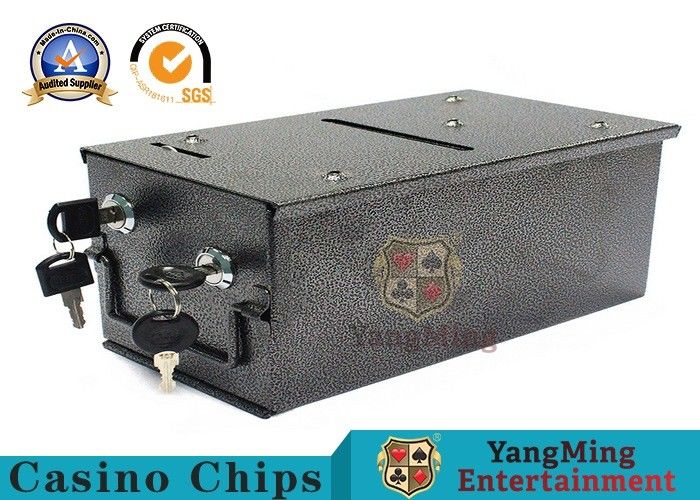 Tamaño 225*123*120m m de la caja del tenedor del descarte del metal de la cubierta de la sobremesa 8 del póker del bacará del casino