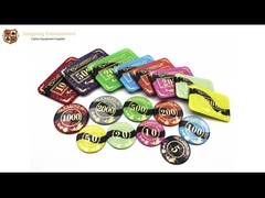 Microprocesadores de Texas Poker Casino Chips Acrylic Crystal Gilded Grid Anti-Counterfeit Poker del bacará