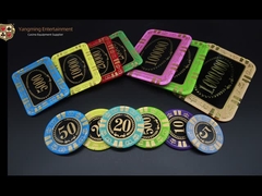 Modelo de acrílico de la impresión de la pantalla de Crystal Casino Poker Chips With