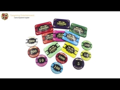 Oro caliente de acrílico Tiger With de Dragon Tiger Casino Poker Chips Customized del bacará ULTRAVIOLETA