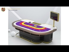 Fabricante de juego modificado para requisitos particulares de lujo de la tabla del paño de mesa de juegos del póker de la tabla del bacará