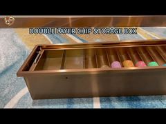 CT23Bandeja de fichas de metal personalizable: bandeja de almacenamiento de fichas de casino de alta calidad