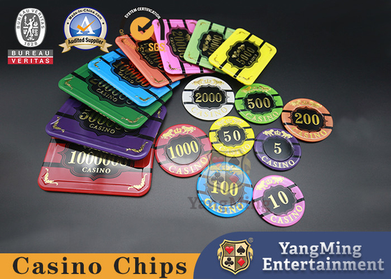 comprar Oro caliente de acrílico Tiger With de Dragon Tiger Casino Poker Chips Customized del bacará ULTRAVIOLETA Fabricación en línea