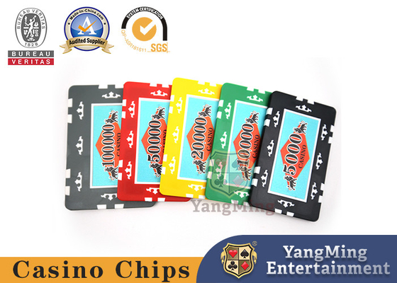 comprar Color rojo del bacará del ABS 11.5g del verde profesional de Texas Poker Chip Set Yellow Fabricación en línea