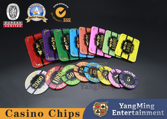 comprar póker de encargo Chip Set Casino Table Baccarat Dragon Tiger Acrylic Crystal Gold Plated de 40m m Fabricación en línea