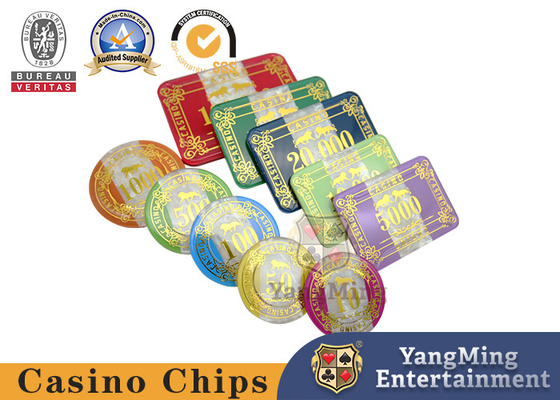 comprar Tres capas Shell Pattern Texas Poker Chip de acrílico fijaron la tabla de juego del bacará modificaron 760 para requisitos particulares Fabricación en línea