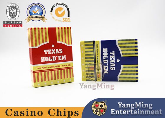 comprar 63 x 88 milímetros evitan el engaño de los naipes del casino rojos y de color dual azul Fabricación en línea