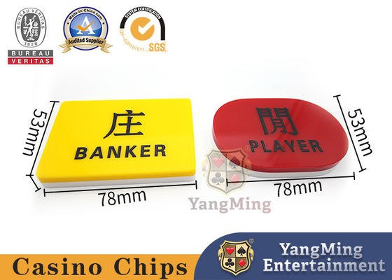 comprar Jugador y banquero de acrílico rojos y amarillos Betting del marcador de juego de la tabla del póker del bacará Fabricación en línea