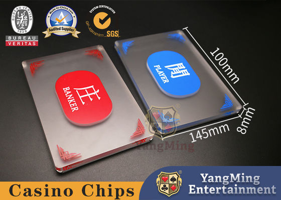 comprar Tabla apostadora ociosa helada de acrílico del casino del póker del bacará de la tarjeta del señorío rojo y azul Fabricación en línea