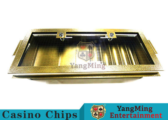 comprar Capa doble Chip Plate del metal con la caja de Dragon Tiger Poker Table Game Chip del bacará de la cerradura Fabricación en línea