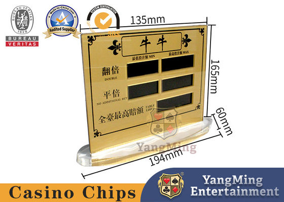 comprar Juegos de póker del casino de la muestra de la tabla de Acrylique NiuNiu del diseño del zócalo que apuestan la muestra del límite Fabricación en línea