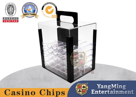 comprar Accesorios robustos del juego del casino tabla portátil espesada transparente de acrílico Chip Box del póker de 1000 yardas Fabricación en línea
