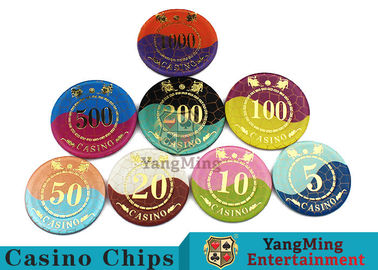 comprar Crystal Acrylic Casino Poker Chips, Mesh Bronzing Silkscreen Custom Casino salta Fabricación en línea