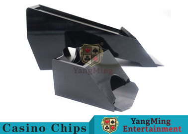 comprar Zapato dedicado de juego de la tarjeta del casino del color negro, un zapato de la cubierta para las tarjetas del póker Fabricación en línea