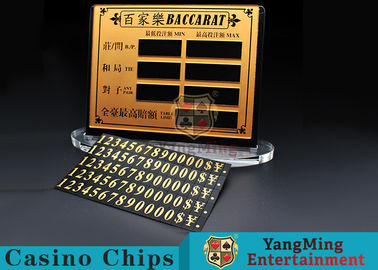 comprar Muestra material de cobre pura de Bet Card Casino Table Limit del entretenimiento de la tabla del póker del bacará con pegarse del imán Fabricación en línea