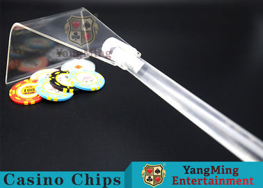 comprar Nuevo cree los accesorios transparentes de la tabla para requisitos particulares del póker del casino de Clay Round Chip Rake For de los naipes del estilo Fabricación en línea