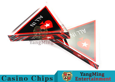 comprar Accesorios únicos del juego del casino del estilo, naipes triangulares del póker de la forma Fabricación en línea