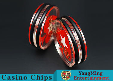 comprar Texas Holdem Dedicated Dealer Button transparente bilateral para los juegos de tabla del póker Fabricación en línea