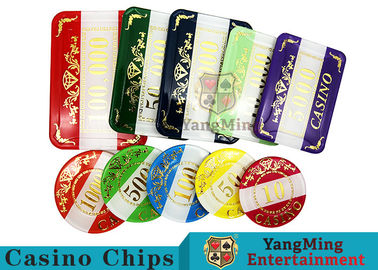 comprar El póker numerado estilo Chip Set Bright Color With del casino modificó el logotipo de la impresión para requisitos particulares Fabricación en línea