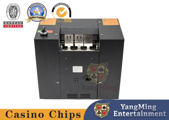 comprar Black Metal Double Port Casino Juego de cartas trituradora automática para papel de desecho de póquer Fabricación en línea