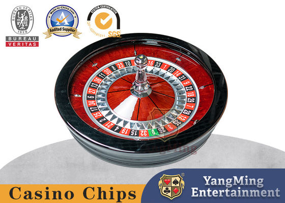 comprar Tabla de ruleta manual americana de madera sólida de color rojo Tabla de casino de Texas Hold'em Poker 19cm Fabricación en línea