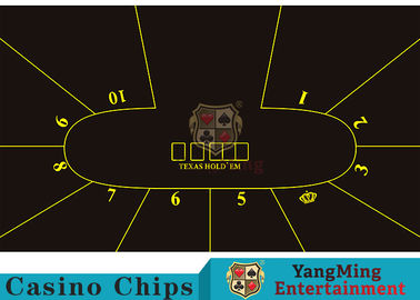 comprar Color negro de alta densidad de la buena de la resistencia del casino disposición de la tabla con el logotipo de la corona Fabricación en línea