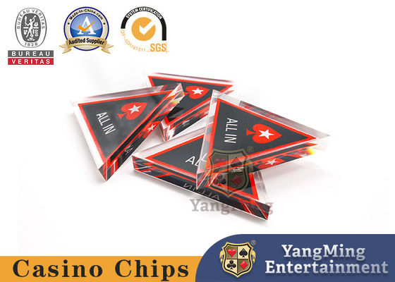 comprar Triangular Acrílico Todo en Todo en el Casino Texas Hold'Em Mesa de Juego de la Tarjeta de Posicionamiento Fabricación en línea