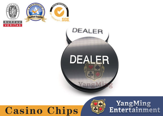 comprar Negro y Blanco Texas DEALER Plástico ABS Doble Carved Jugar a la Mesa de Póquer Fabricación en línea