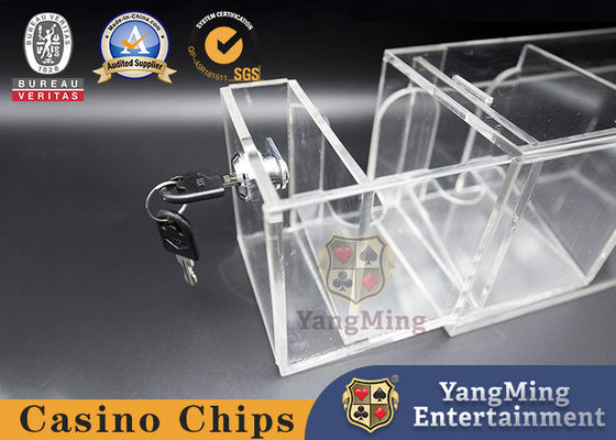 comprar Baccarat 8 parejas descartado caja de cartas de juego transparente de dos cuadrículas caja de cartas Fabricación en línea