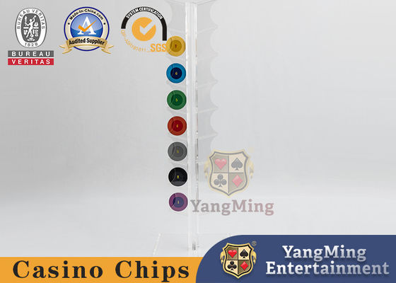 comprar Casino de Macao Vertical 16 Chip Holder Transparente Acrílico Diseño 40 mm Chips de póquer redondas Fabricación en línea