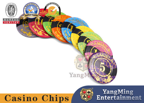 comprar Fichas de casino de alta temperatura con diseño de rejilla de oro Baccarat fichas de póquer de cristal acrílico Fabricación en línea