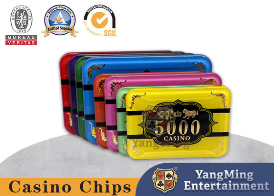 comprar Mesa de casino personalizada Baccarat Dragón Tigre Acrílico Cristal Dorado Chips de póquer Monedas Fabricación en línea