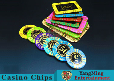 comprar Anti - falsificación de los microprocesadores/Crystal Poker Chips Round Shape del casino del RFID Fabricación en línea