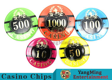 comprar El broncear superior de acrílico redondo de Chips Set With 760pcs del póker del RFID Fabricación en línea
