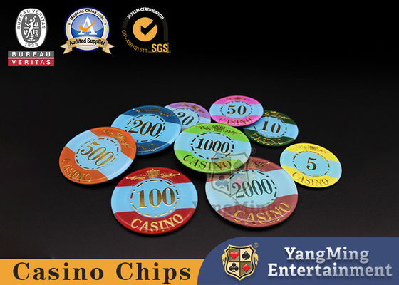 comprar Chips de estampado de corona acrílica personalizados de fábrica Baccarat Poker Juegos casuales Chips de escritorio Fabricación en línea