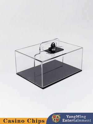 comprar Texas Club Custom 400 pedazos alrededor del caso portátil bloqueable de acrílico transparente de Clay Anti-Counterfeiting Chips Coin Box Fabricación en línea