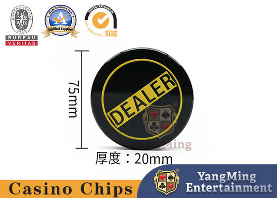 comprar Fabrica personalizada de dos lados grabado negro distribuidor de acrílico Texas Casino juego de mesa de póquer botones localizador Fabricación en línea