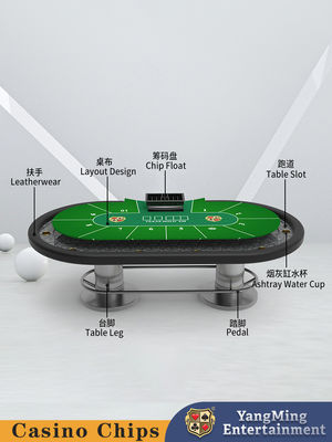 comprar Nuevo diseño disco de metal oval Texas Hold'em Poker Club de mesa de entretenimiento juego de póquer mesa de contador Fabricación en línea