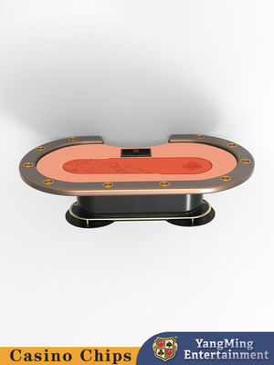 comprar Mesa de póquer de Texas Hold'em para 10 jugadores con pedestal de metal Fabricación en línea