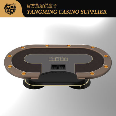 comprar Tabla de póquer de cuchillo de metal ovalado negro Texas Casino Tablas de juego de póquer Fabricación en línea