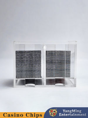 comprar Caja de acrílico espesada fábrica plástica transparente del descenso del tenedor del distribuidor autorizado de las tarjetas de las cubiertas del portador 8 de los naipes Fabricación en línea