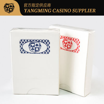 comprar Club de juegos de azar Fabrica de tarjetas de juego personalización 310g 88 * 63mm Negro azul núcleo de plástico de papel tarjetas de póquer Fabricación en línea