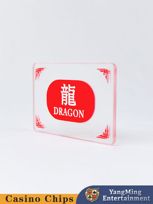 comprar El nuevo diseño Dragon Tiger Positioning Card Red Blue heló el juego de tabla de acrílico del póker Fabricación en línea