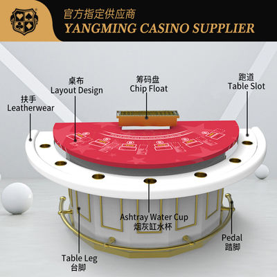 comprar Barón medio redondo Protector Mesa de blackjack Casino Poker Tejido de mesa Color personalizable Fabricación en línea