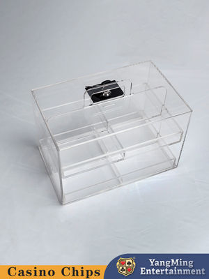 comprar Cuerpo de acrílico transparente de bloqueo de transporte Casión Casino Club Juego de póquer Cuerpo de fichas de mesa superior Fabricación en línea