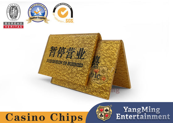 comprar Amistad con el medio ambiente Alta transparencia de oro Tarjeta de número de pantalla Acrílico Custom VIP Clubhouse reservado Placa de número de chino e inglés Fabricación en línea