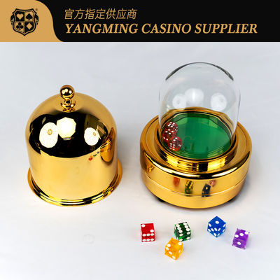 comprar Luxury VIP Club Poker Table Dedicado Oro Brillante Inteligente Taza de dados eléctricos de fábrica Taza de dados de control inteligente personalizada para la mesa de juego Fabricación en línea