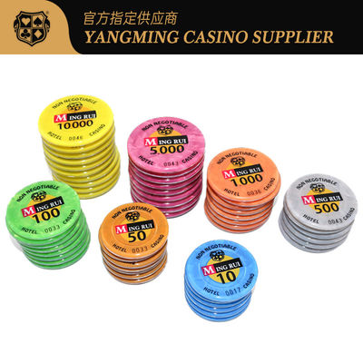 comprar Crystal Clear ABS Sticker Casino Acrílico Redondo y Octal RFID Chip de póquer Casino Chips UV Conjunto de placa con código de seguridad Fabricación en línea